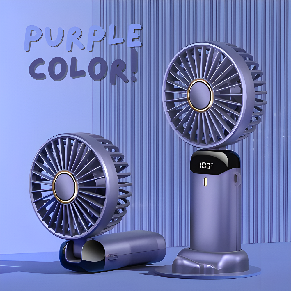 Mini Ventilador con Pantalla LED