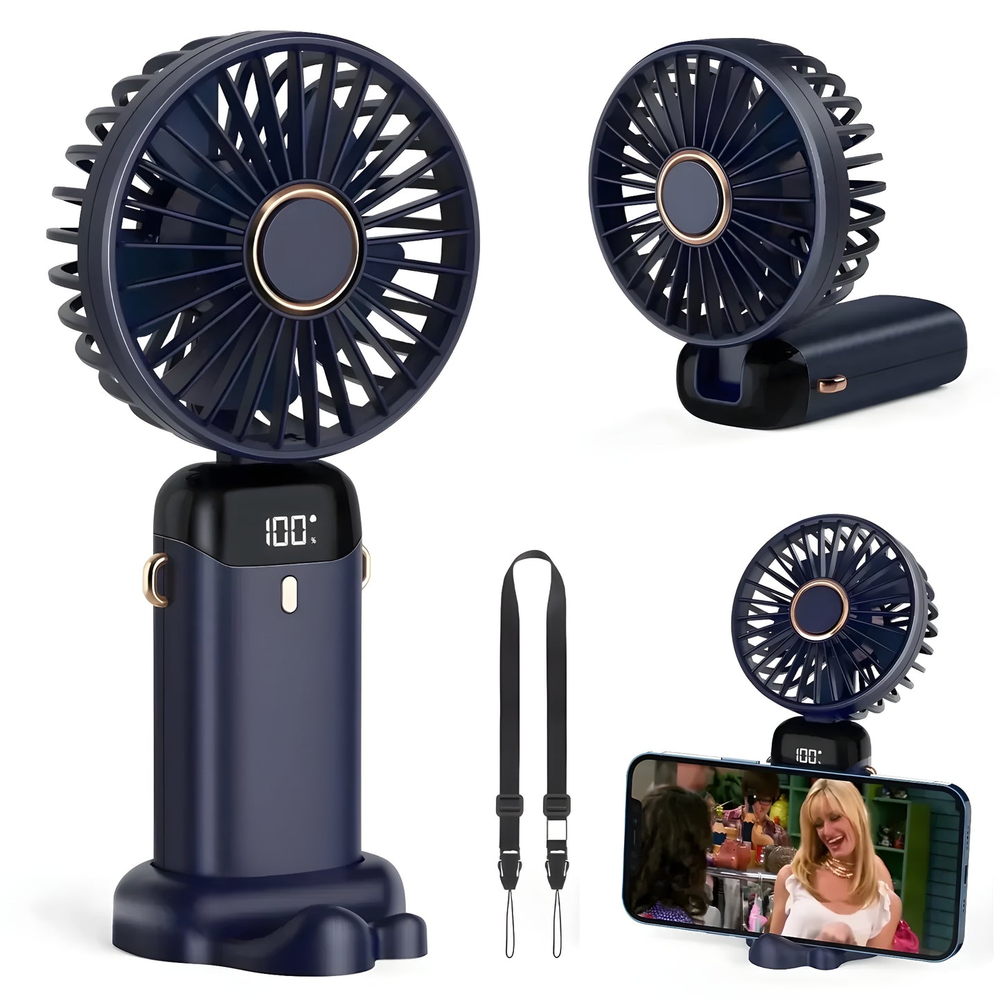 Mini Ventilador con Pantalla LED